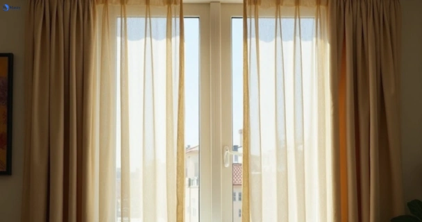 Dull dusty drapes in rydalmere-nsw before professional cleaning